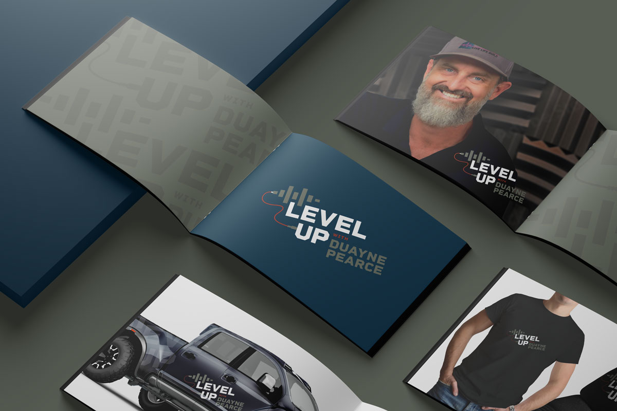 level up flow graphic design brisbane branding